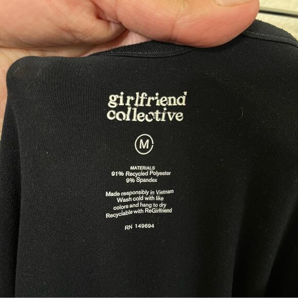 Girlfriend Collective Black Stretch Jersey Jumpsuit Scoop Neck Sleeveless Size M - Picture 6 of 6